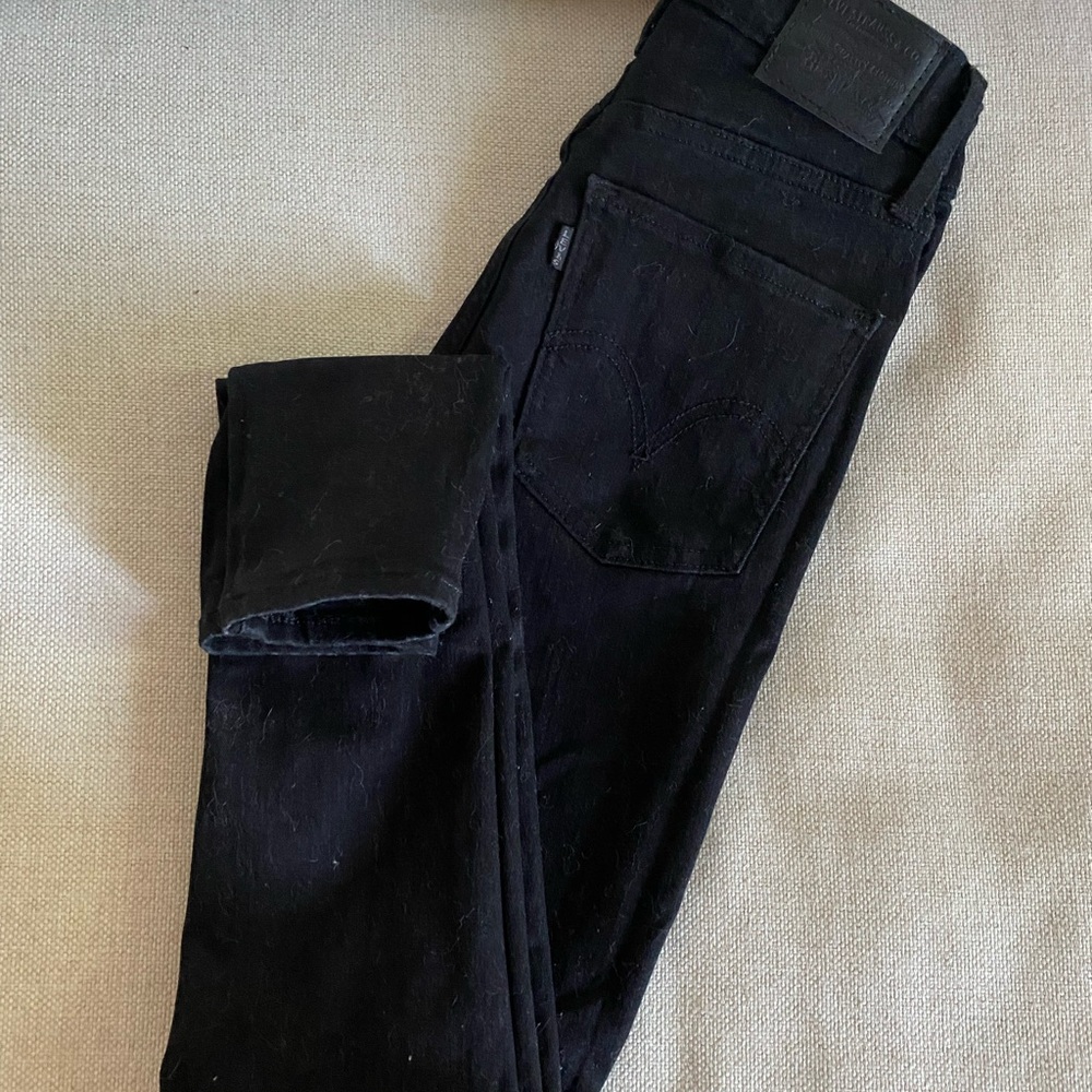 Levi’s Mile High Skinny Black Denim Jeans
